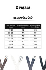 Hakiki Deri Erkek Spor Kemer Lacivert 4 cm Günlük Kullanıma Uygun Dayanıklı Tokalı Kutulu Teslimat