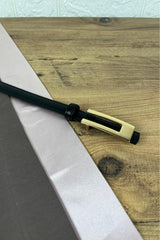 Hakiki Deri Kadın Kemer Siyah Gold U Tokalı 2 cm Genişlik Dikişli Bombeli Elbise Uyumlu
